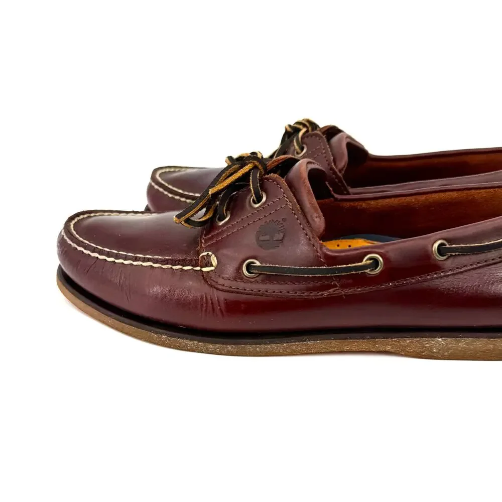 Timberland Dark Brown Leather Classic Boat Shoe Loafers